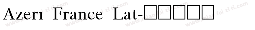 Azeri France Lat字体转换
